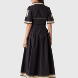 Vintage Souvenirs Black Midi Dress