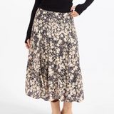 Painted Fields Midi Skirt