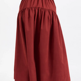 Tea Garden Gathered Midi Skirt