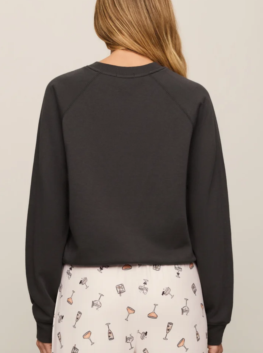 Booze Sweatshirt Ash Black