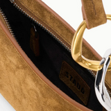 Ollie Shoulder Bag Cigar Suede