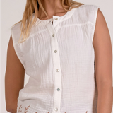 Gauzy Embroidery Top