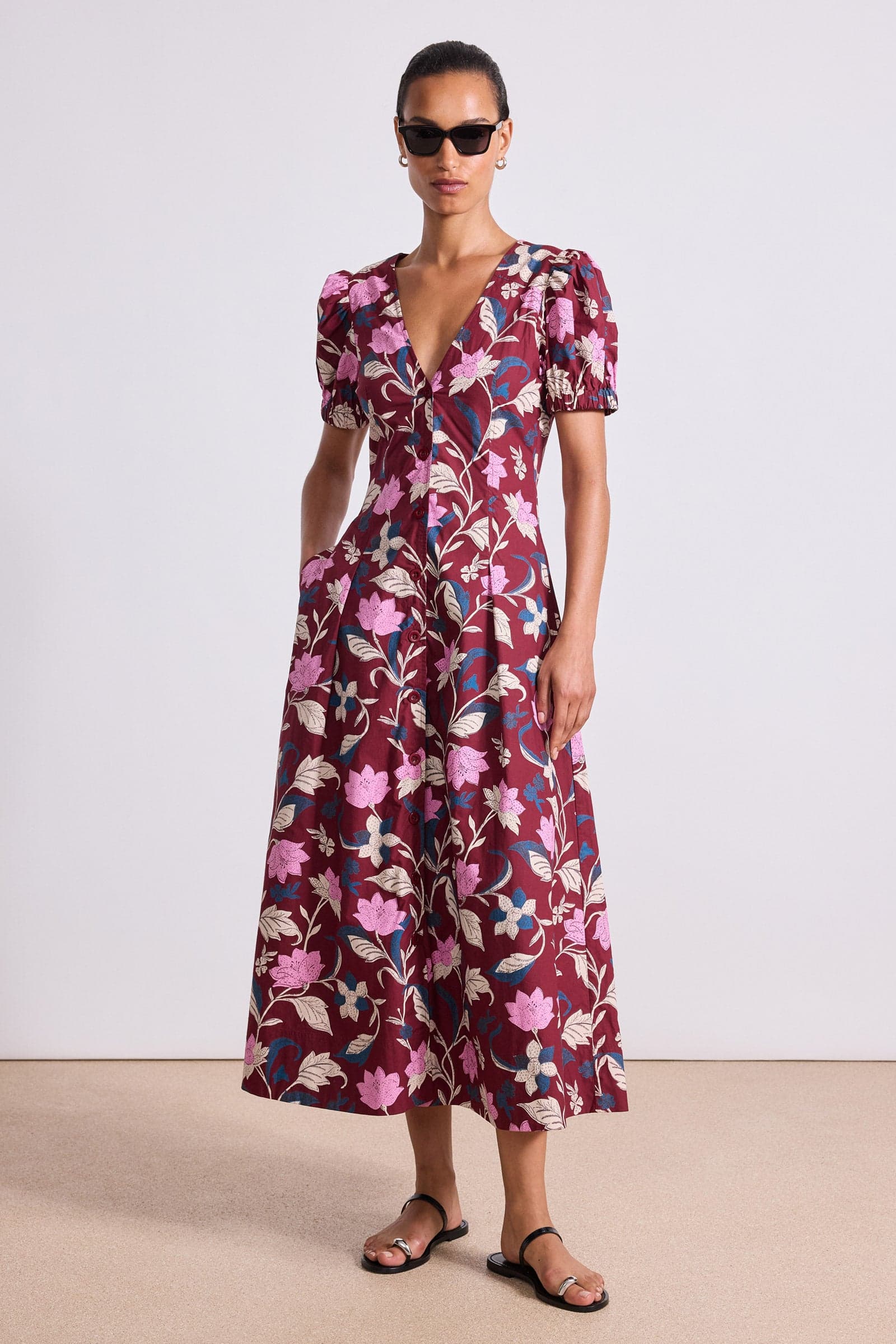 Dia Maxi Essa Floral Merlot
