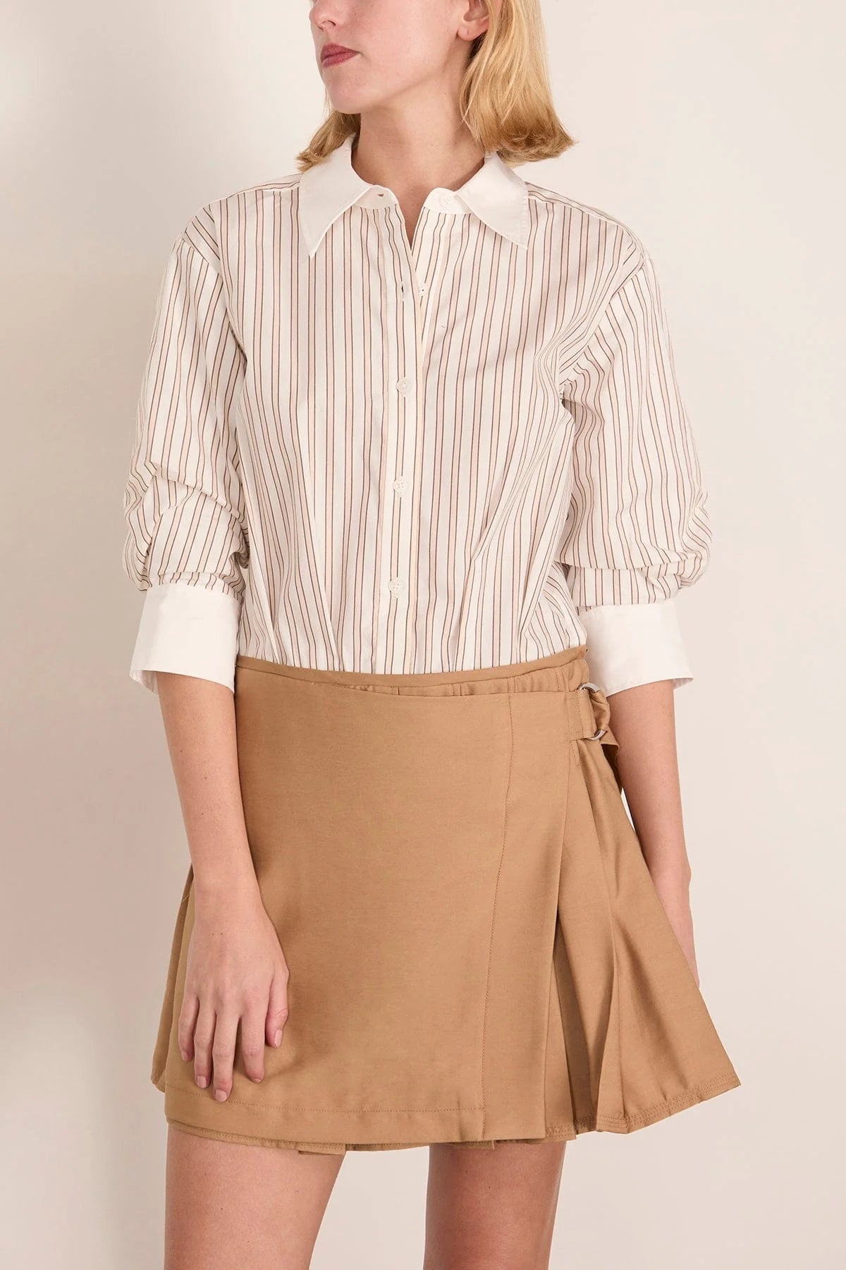 Frankie Mini Combo Shirt Dress Sand Stripe Multi