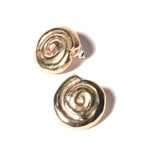 Spiral Shell Earrings Brass