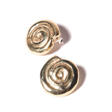 Spiral Shell Earrings Brass
