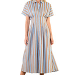 Striped Button Up Maxi Dress