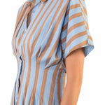 Striped Button Up Maxi Dress