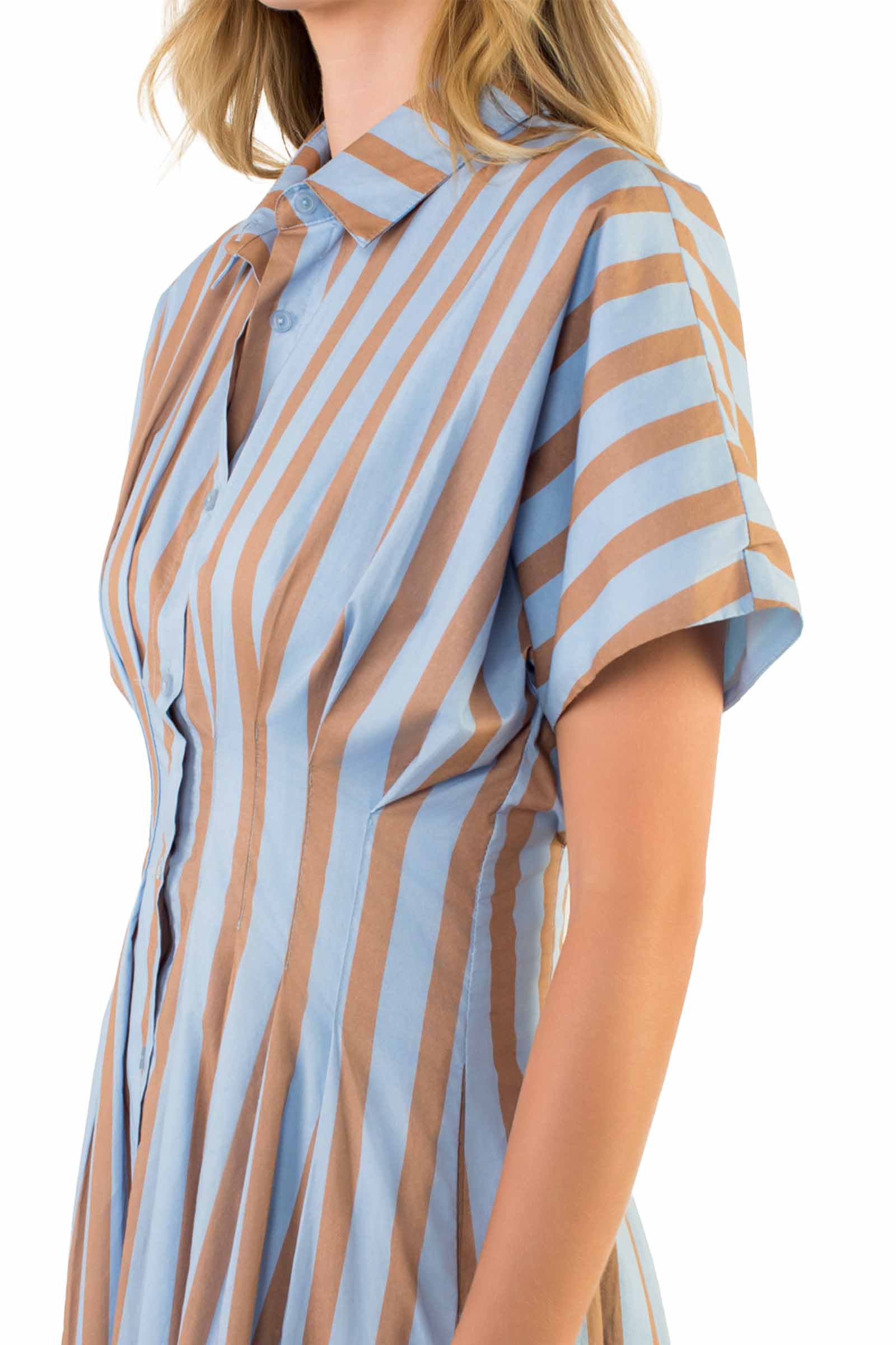 Striped Button Up Maxi Dress