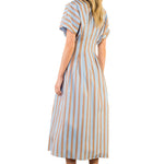 Striped Button Up Maxi Dress