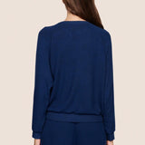 Cozy Time Crew Neck Pullover Navy