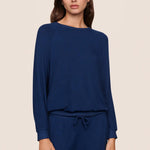 Cozy Time Crew Neck Pullover Navy