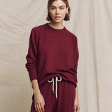 College Slouchy Sweatshirt Plum