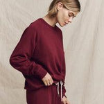 College Slouchy Sweatshirt Plum