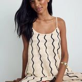 Gigi Knit Tank Cream/ Black