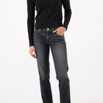 Goldie Long Sleeve Button Tee Black
