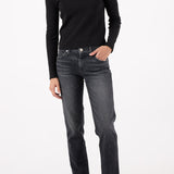 Goldie Long Sleeve Button Tee Black