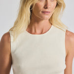 Ariana Muscle Ribbed Sweater Tank Ivory