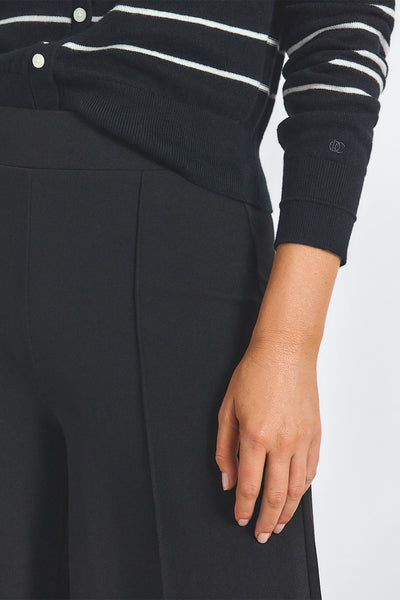 Tempest Wide Leg Knit Trouser Black