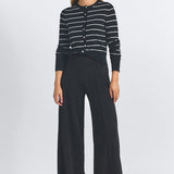 Tempest Wide Leg Knit Trouser Black