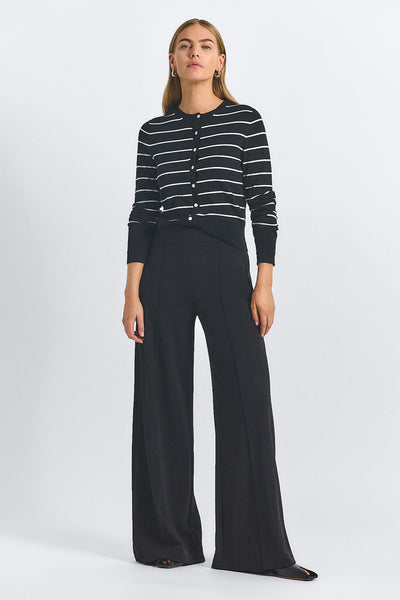 Tempest Wide Leg Knit Trouser Black