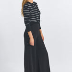 Tempest Wide Leg Knit Trouser Black