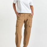 Elian Tropical Stretch Suiting Trouser Camel
