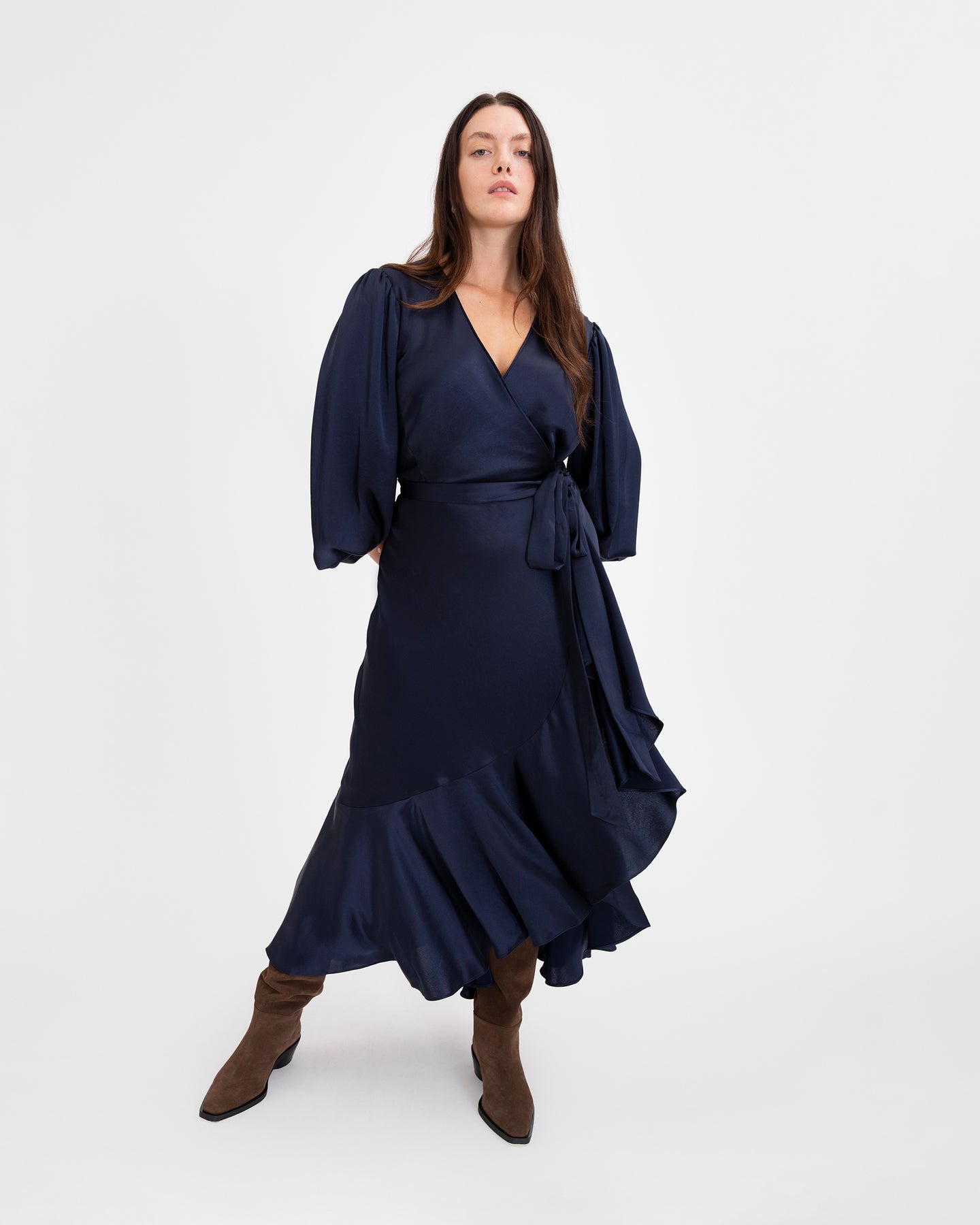Long Sleeve Blaire Dress Anthracite