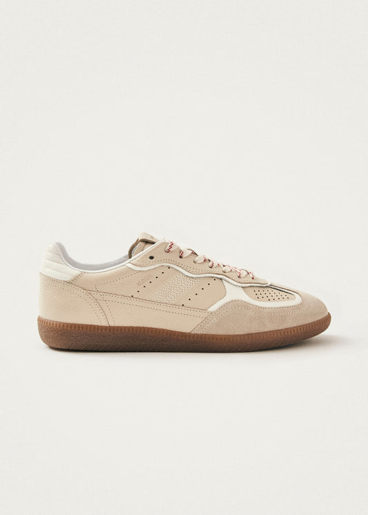 Rife Grain Cream Leather Sneakers