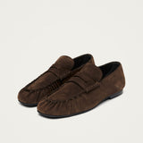 Aven Suede Brown Leather Loafers