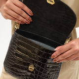 Turnlock Louis With Top Handle Congo Croco Black