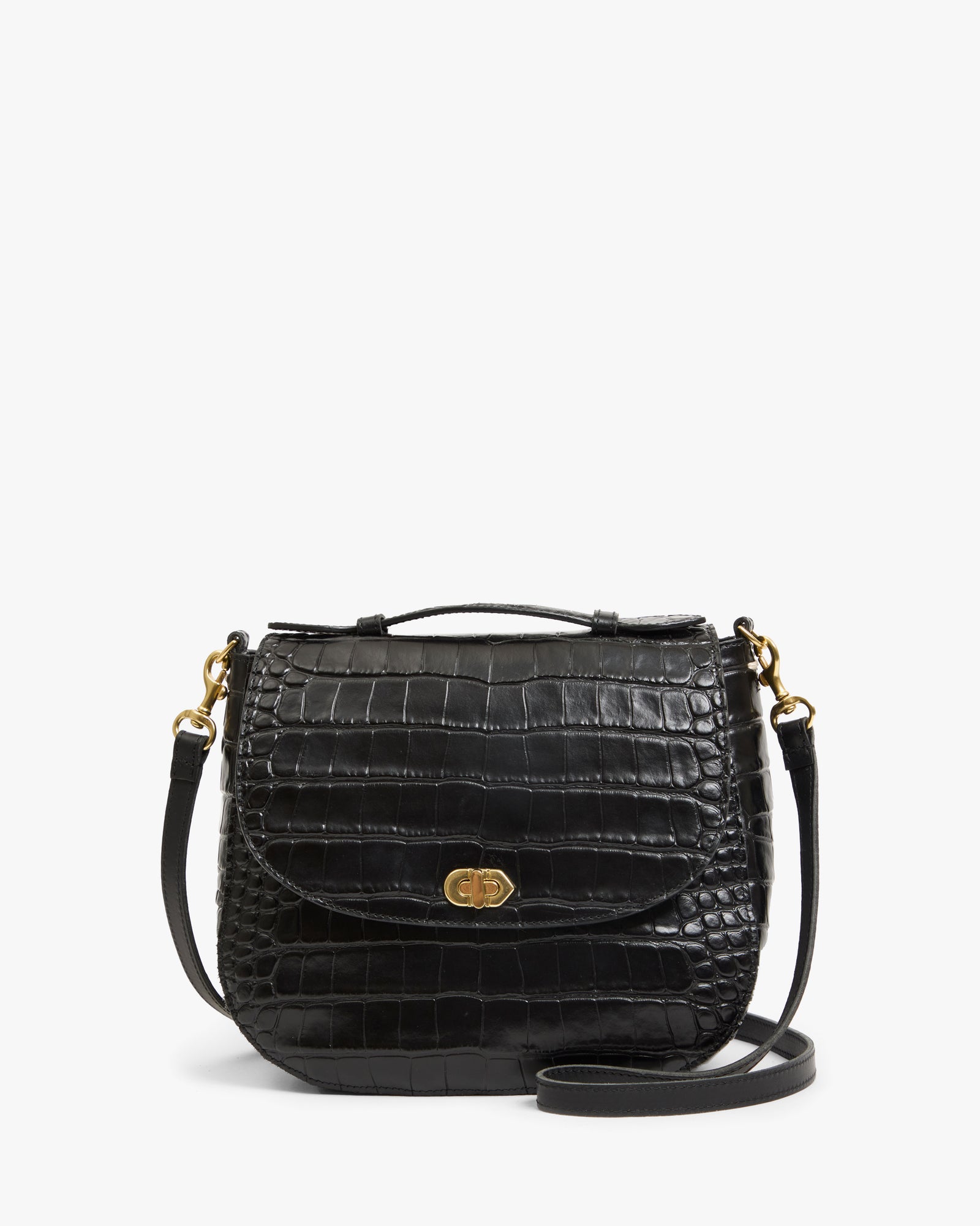 Turnlock Louis With Top Handle Congo Croco Black