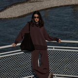 The Wide Leg Pant 28" Deep Mahogany