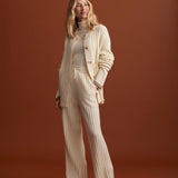Simeon Wide Rib Knit Trouser