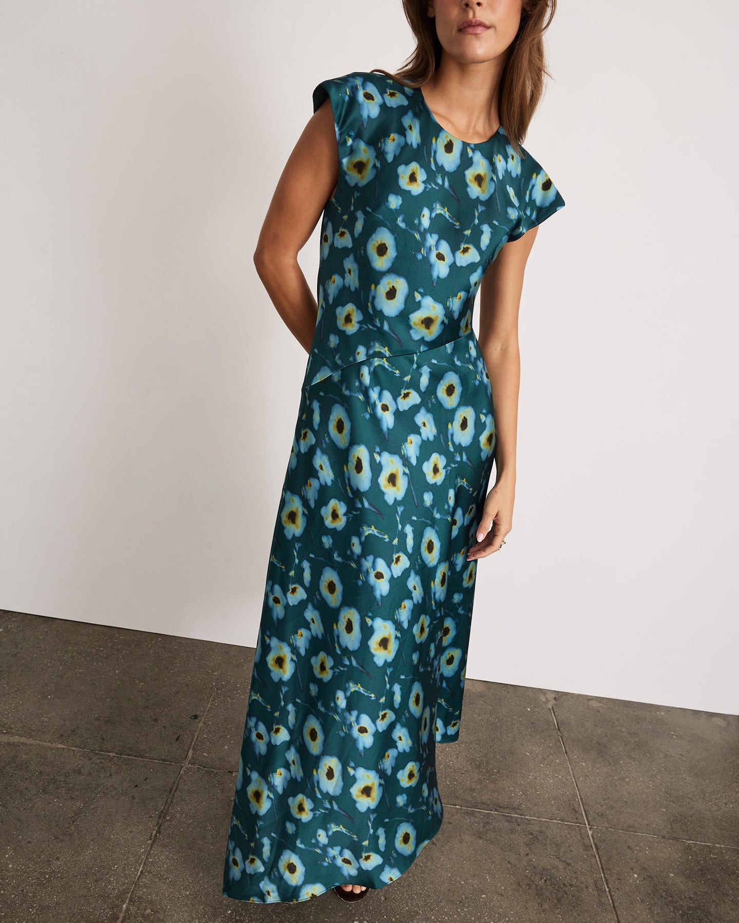 Violeta Dress Emerald Multi