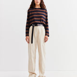 The Venice Long Sleeve Coffee/Navy