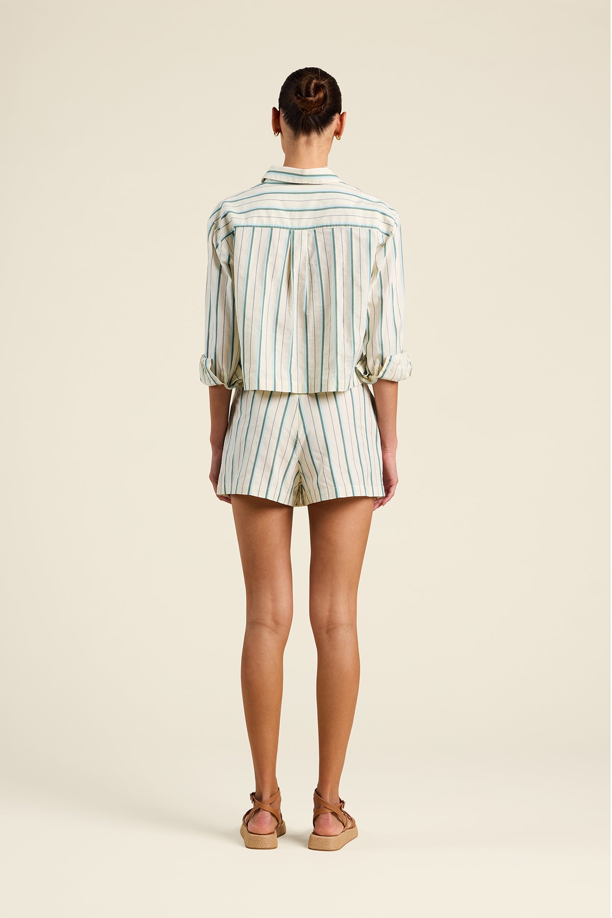 Nessa Shirt Verde Stripes