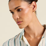 Nessa Shirt Verde Stripes