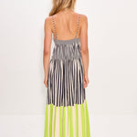Romi Poplin Dress Black/Cream/Lime Multi