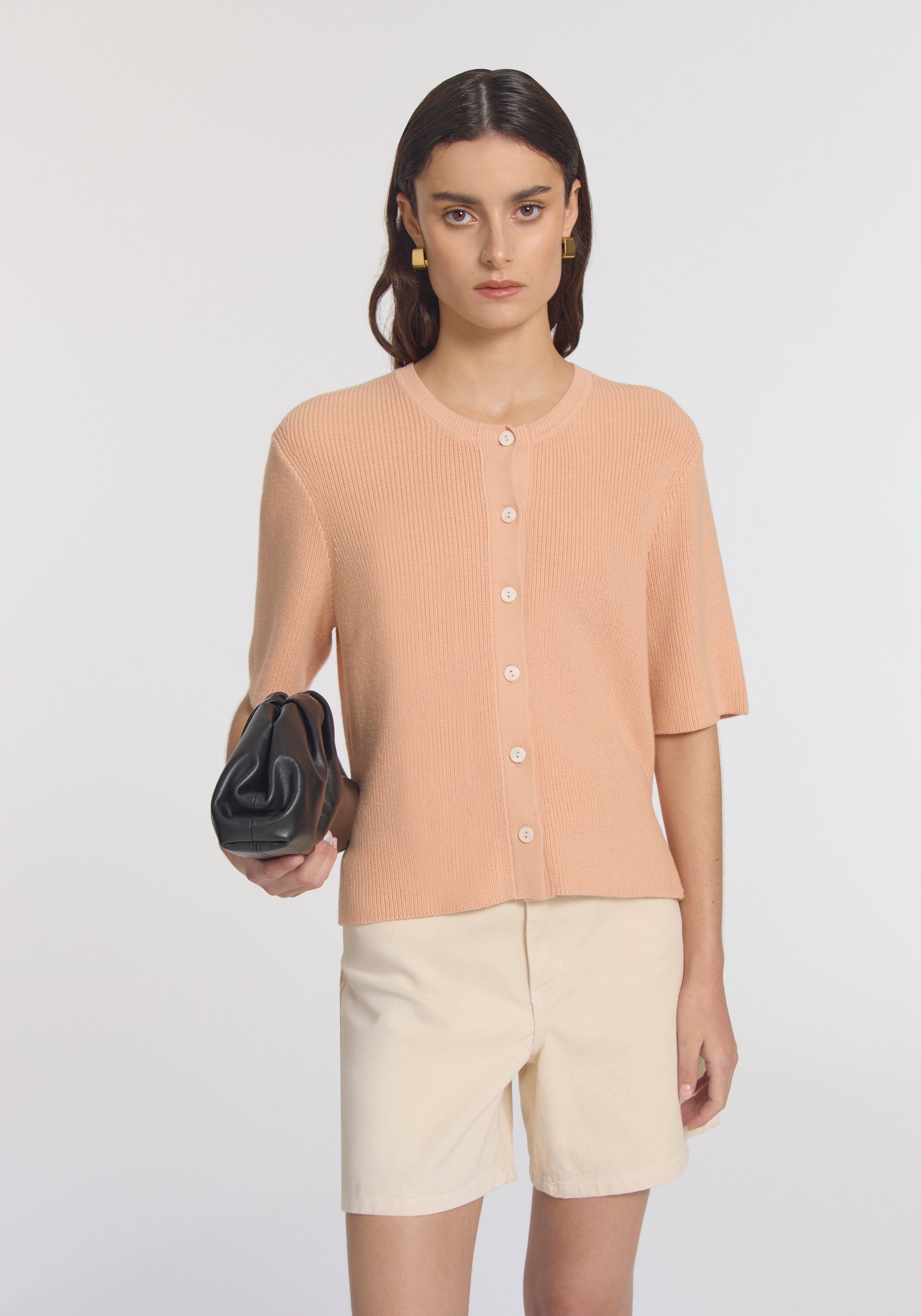 Violet Cardi Apricot