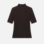 The Lurex Mock Neck Tee Americano