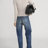 Rib Splay Top Oatmeal Heather