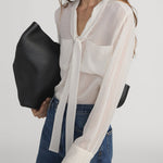 The Polka Dot Modern Tie Blouse Ecru Multi