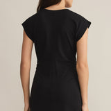 Camino Textured Mini Dress Black
