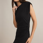 Camino Textured Mini Dress Black
