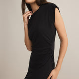 Camino Textured Mini Dress Black