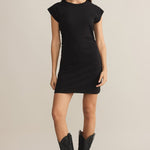 Camino Textured Mini Dress Black
