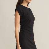 Camino Textured Mini Dress Black