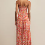 Balos Jardin Floral Midi Dress Persimmon