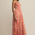 Balos Jardin Floral Midi Dress Persimmon